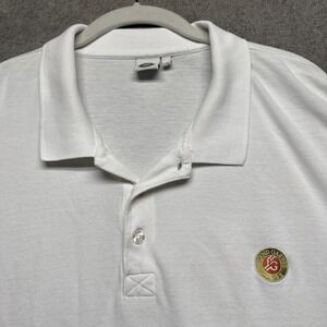 Roland Garros Paris White Polo Shirt Men's XXL Tennis Sportswear Logo